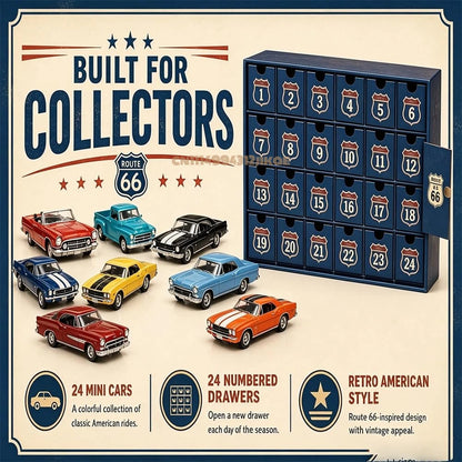 Classic American Cars advent calendar numbered drawers